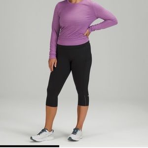 Lululemon fast and free crop legging black